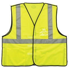 8216BA 4/5 XL Lime Breakaway Mesh Vest Type R Class 2 W/Id Holder - Benchmark Tooling