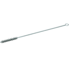 1/4″ Hand Tube Brush, .005″ Stainless Steel Wire Fill, 1-1/2″ Brush Length - Benchmark Tooling