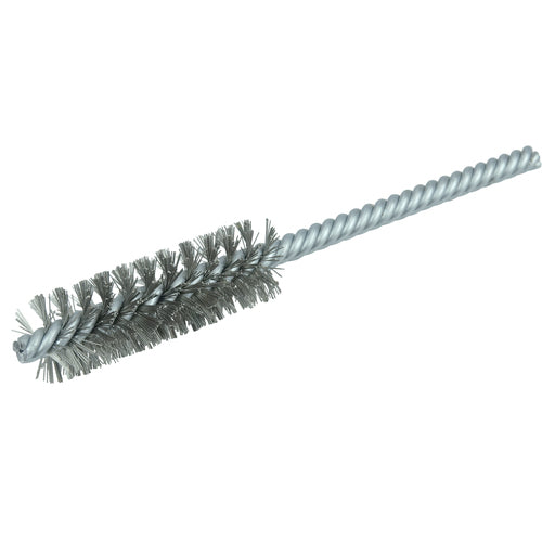 5/8″ Power Tube Brush, .008″ Stainless Steel Wire Fill, 2″ Brush Length - Benchmark Tooling