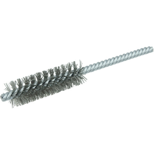 3/4″ Power Tube Brush, .0104″ Stainless Steel Wire Fill, 2-1/2″ Brush Length - Benchmark Tooling