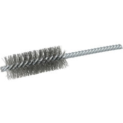 1″ Power Tube Brush, .006″ Stainless Steel Wire Fill, 2-1/2″ Brush Length - Benchmark Tooling