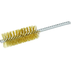 1″ Power Tube Brush-0.006″ Brass, 2-1/2 Brush Length - Non-Sparking Wire Wheel - Benchmark Tooling