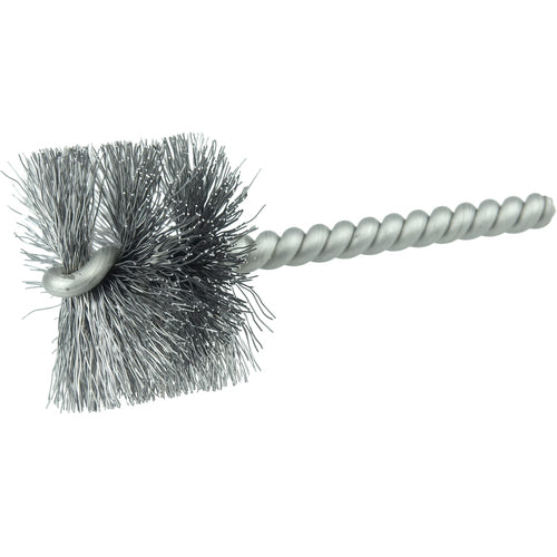 1-1/2″ Power Tube Brush, .0104″ Steel Wire Fill, 1″ Brush Length - Benchmark Tooling