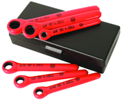 Insulated 6 Piece Inch Ratchet Wrench Set 3/8; 7/16; 1/2; 9/16; 5/8; 3/4 in Storage Case - Benchmark Tooling