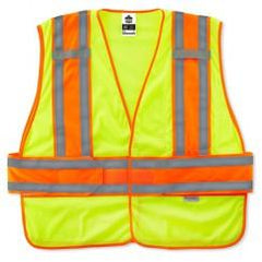 8240HL XL/2XL LIME 2-TONE VEST - Benchmark Tooling