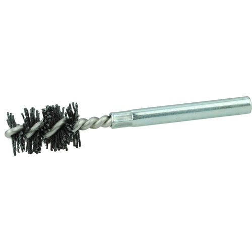 Burr-Rx 5/8″ Dia Power Tube Brush, .026/120CG Crimped Fill, 1″ Brush Length, 3-1/2″ Overall Length - Benchmark Tooling