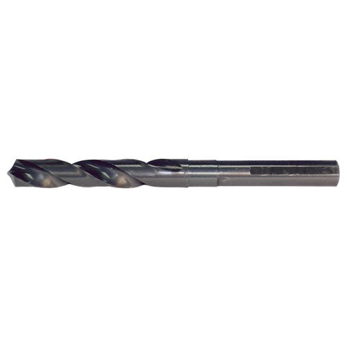 17/32 RHS / RHC HSS 118 Degree Radial Point 1/2 Reduced Shank Silver & Deming Drill - Steam Oxide - Exact Industrial Supply