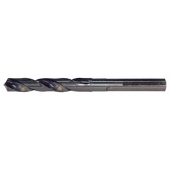 17/32 RHS / RHC HSS 118 Degree Radial Point 1/2 Reduced Shank Silver & Deming Drill - Steam Oxide - Exact Industrial Supply