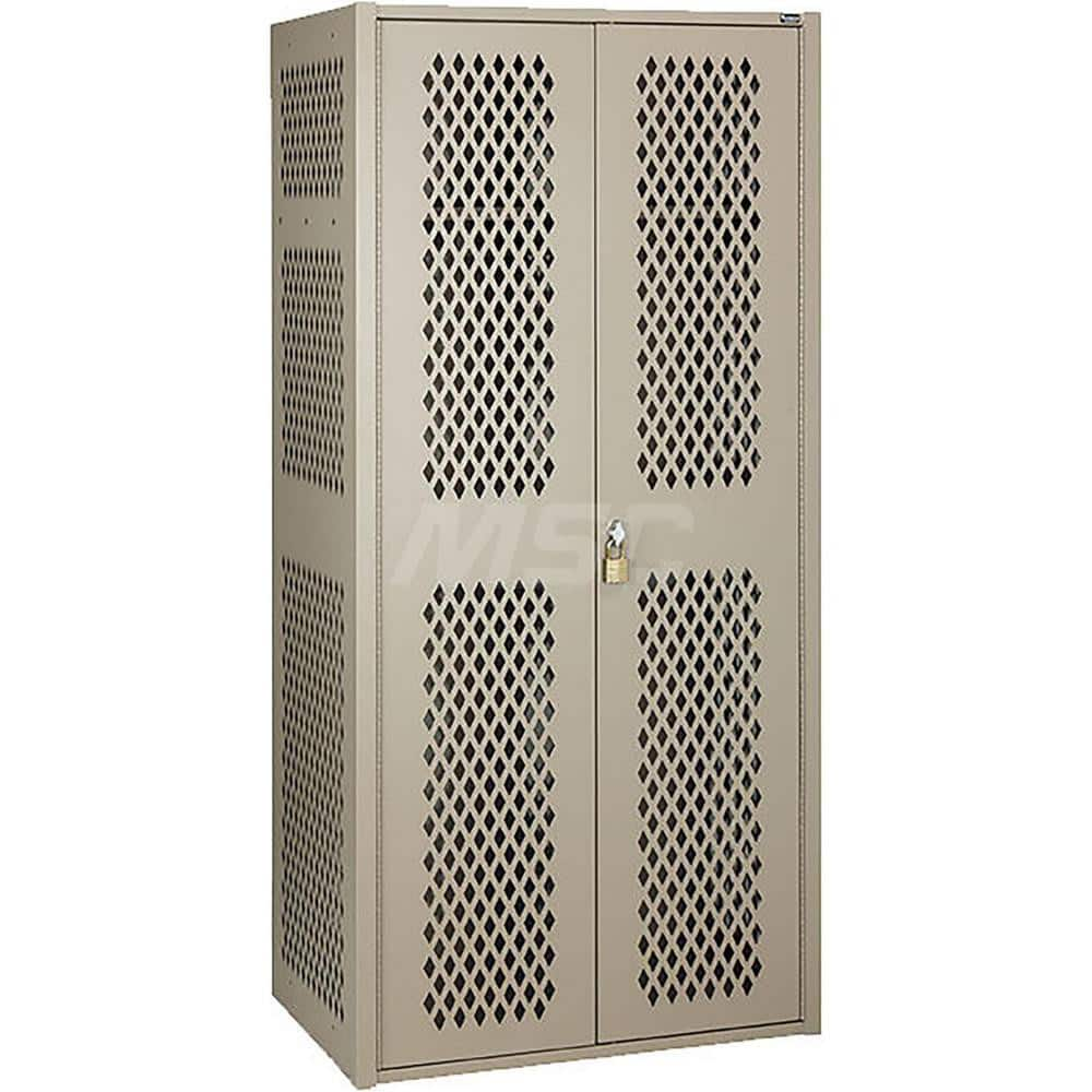 Locker: 42″ Wide, 24″ Deep, 76″ High Black, Bone White & Light Gray, Steel