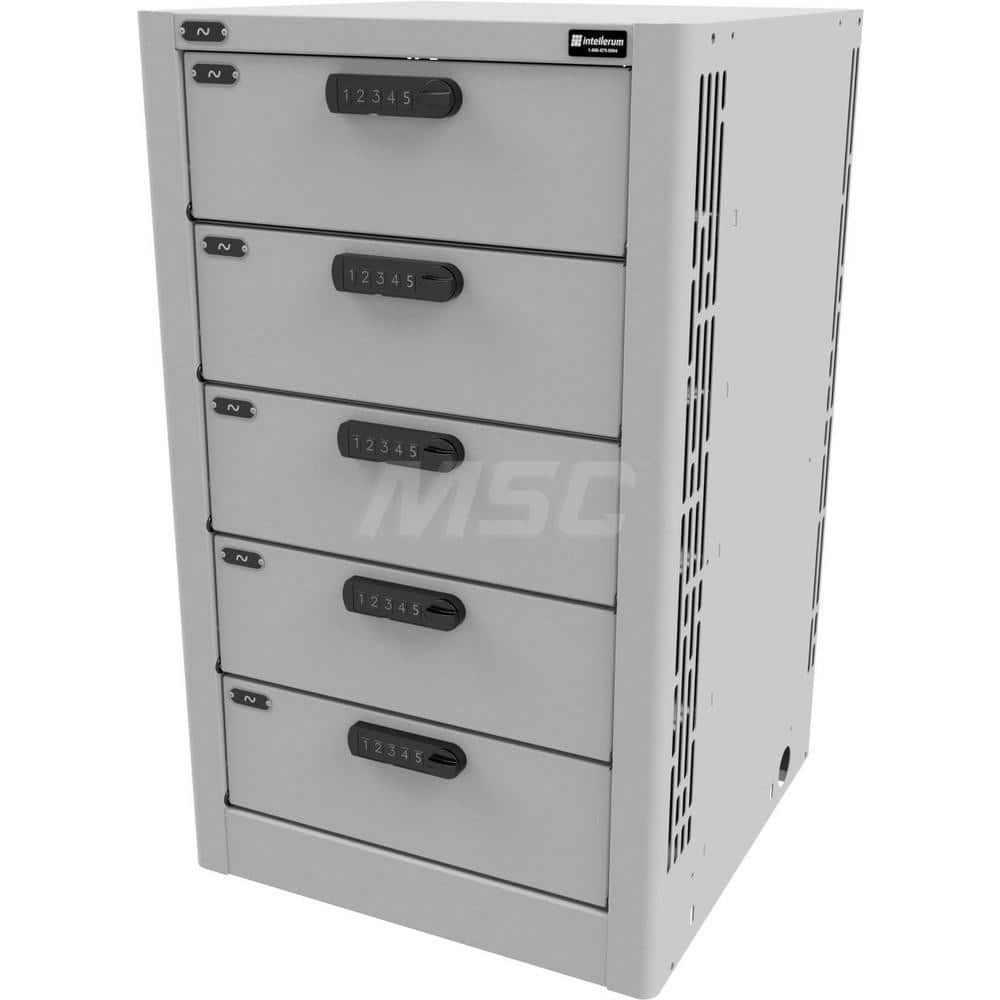 Locker: 16.5″ Wide, 16.5″ Deep, 27.25″ High Black & Light Gray, Steel