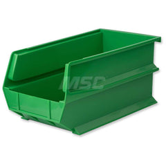 Plastic Hang, Stack & Nest Bin: Green 65 lb Capacity