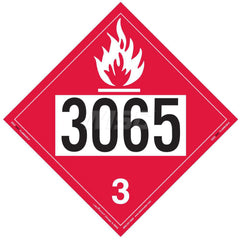 DOT Placards & Holders; Type: Placard; Legend: Flammable Liquid; Legend: Flammable Liquid; Material: Vinyl; Message or Graphic: Flammable Liquid; Legend Color: Red; Material: Vinyl; Compliance Specifications: DOT 49 CFR 172.519; Placard Coating: UV; Langu