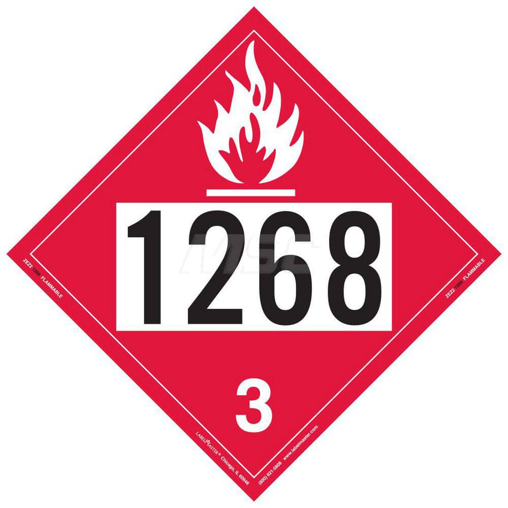 DOT Placards & Holders; Type: Placard; Legend: Flammable Liquid; Legend: Flammable Liquid; Material: Vinyl; Message or Graphic: Flammable Liquid; Legend Color: Red; Material: Vinyl; Compliance Specifications: DOT 49 CFR 172.519; Placard Coating: UV; Langu