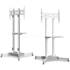 Security Monitor & TV Mounts; Mount Style: Flat Panel Mount; Load Capacity (Lb.): 100.00; Maximum Monitor Size: 65 in; Minimum Monitor Size: 40 in; Rotating/Tilting: Rotating; Material: Plastic; Steel; Color: White; Maximum Load Capacity: 100.00