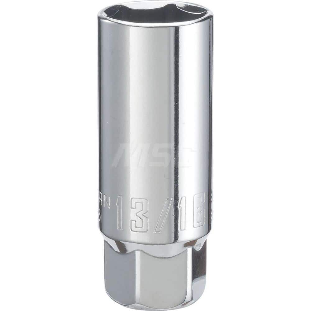 Hand Socket: 3/8″ Drive, 13/16″ Socket, 6-Point Chrome-Plated & Polished