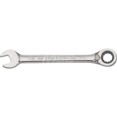 Combination Wrench: Steel, Polished Chrome-Plated