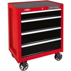 Tool Roller Cabinet: 4 Drawers Blac & Red