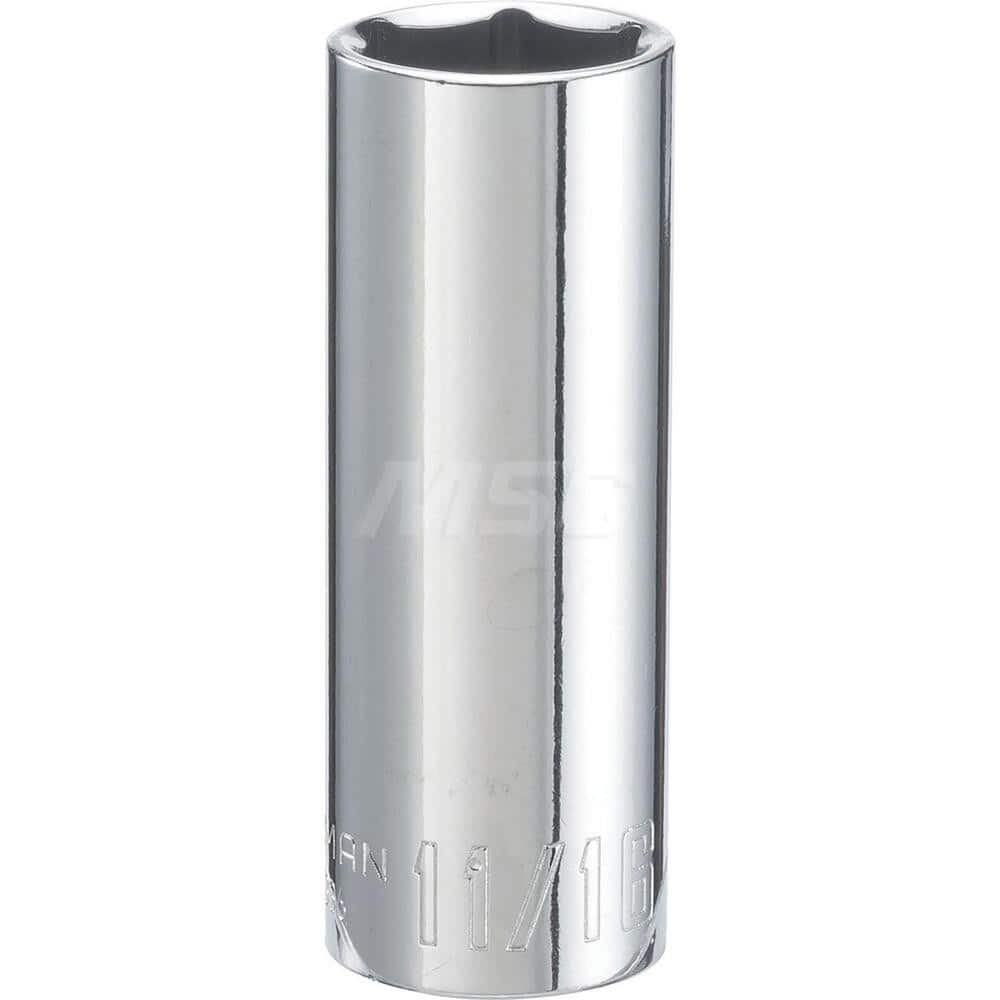 Hand Socket: 3/8″ Drive, 11/16″ Socket, 6-Point Chrome-Plated & Polished