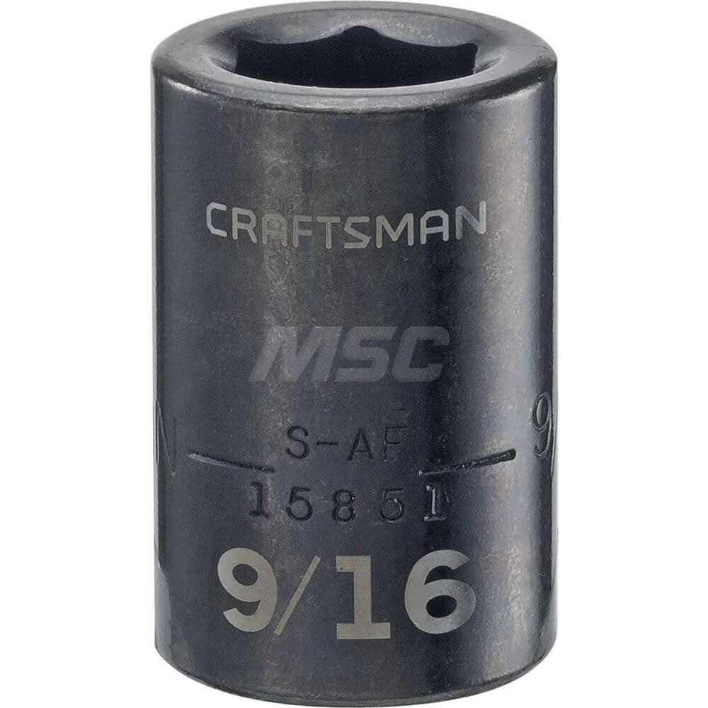 Impact Socket: 1/2″ Drive 6-Point, Black Oxide