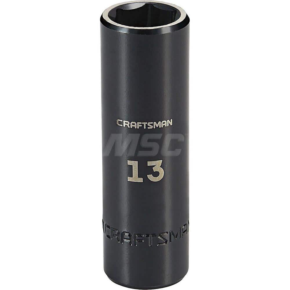 Impact Socket: 3/8″ Drive 6-Point, Black Oxide