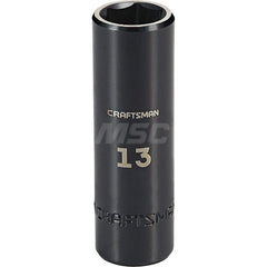 Impact Socket: 3/8″ Drive 6-Point, Black Oxide