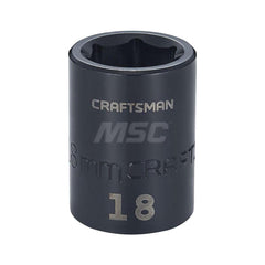 Impact Socket: 1/2″ Drive 6-Point, Black Oxide