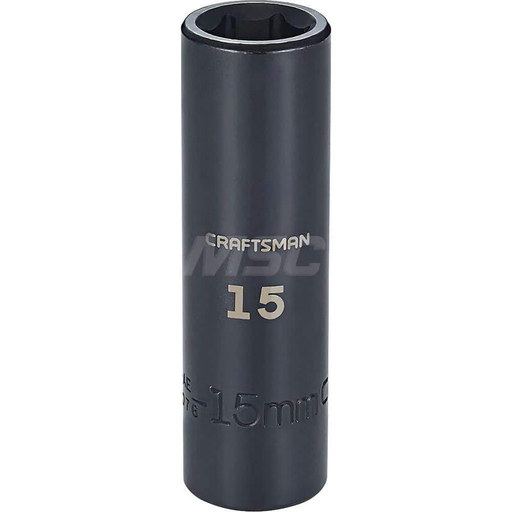 Impact Socket: 1/2″ Drive 6-Point, Black Oxide