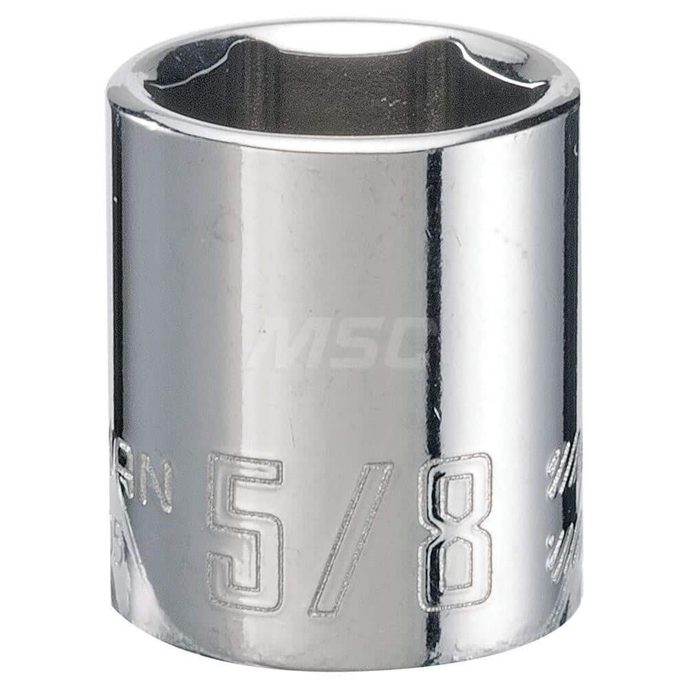 Hand Socket: 3/8″ Drive, 5/8″ Socket, 6-Point Chrome-Plated & Polished