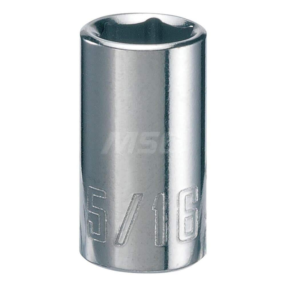 Hand Socket: 1/4″ Drive, 5/16″ Socket, 6-Point Chrome-Plated & Polished