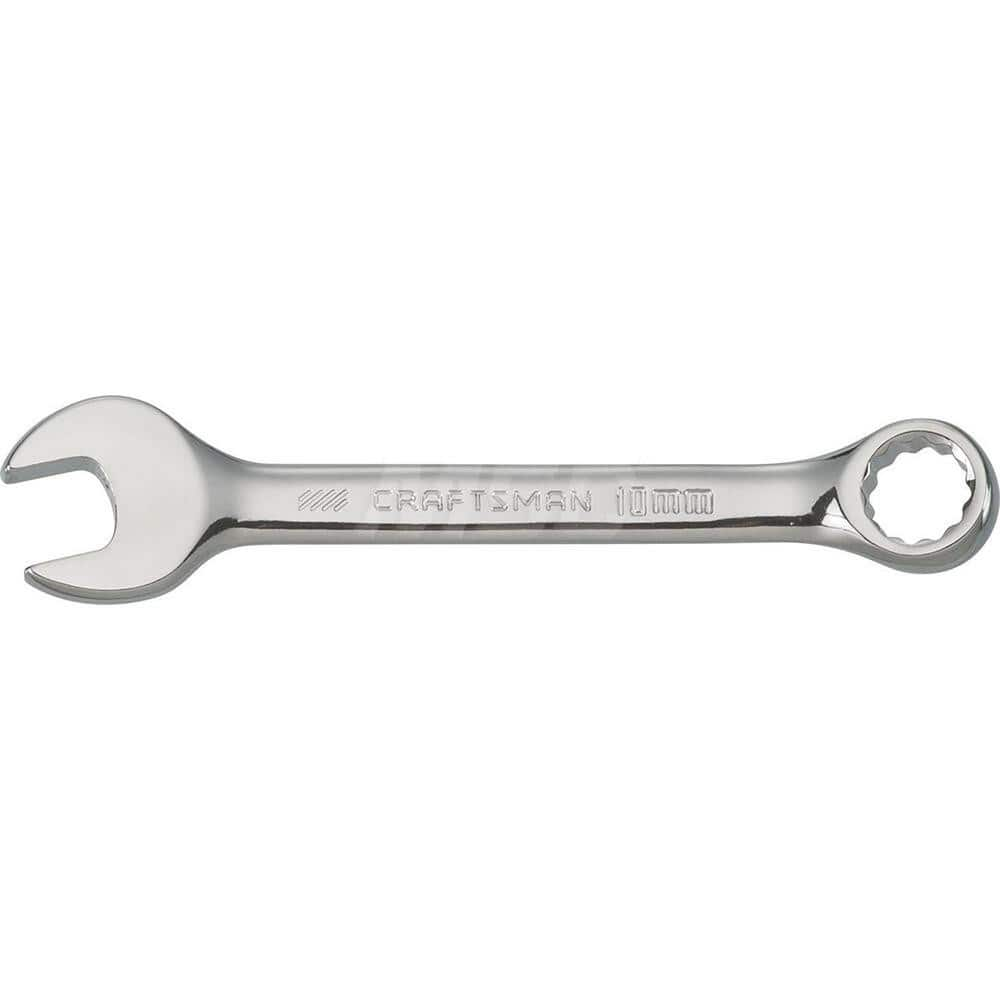 Combination Wrench: Steel, Polished Chrome-Plated