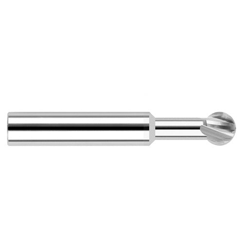 Undercutting End Mills - 0.1250″ (1/8″) Cutter Diameter × 0.2500″ (1/4″) Neck Length × 270° Carbide Undercutting End Mill, 4 Flutes - Exact Industrial Supply