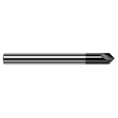 Engraving Cutters - 0.1250″ (1/8″) Shank Diameter × 90° included Carbide Marking Cutter, 2 Flute, Amorphous Diamond Coated - Exact Industrial Supply