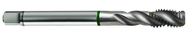 M5x0.50 6H 3-Flute Cobalt Green Ring Semi-Bottoming 40 degree Spiral Flute Tap-Bright - Benchmark Tooling