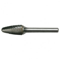 SF-1 Standard Cut Solid Carbide Bur-Round Nose Tree Shape - Benchmark Tooling