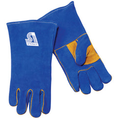 14″ Side Split Cow Hide Welding Gloves - Foam Lined Back - Brown - Benchmark Tooling