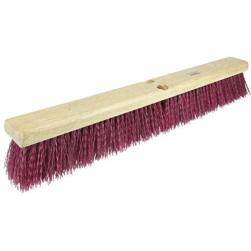 24″ - Red-Brown Heavy Sweeping Broom Without Handle - Benchmark Tooling