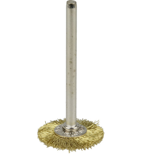 3/4″ Miniature Wire Wheel, .003″ Brass Fill, 1/8″ Stem - Benchmark Tooling