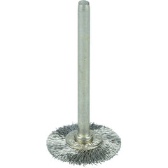 3/4″ Miniature Wire Wheel, .005″ Stainless Steel Fill, 1/8″ Stem - Benchmark Tooling