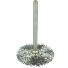 1″ Miniature Wire Wheel, .005″ Stainless Steel Fill, 1/8″ Stem - Benchmark Tooling