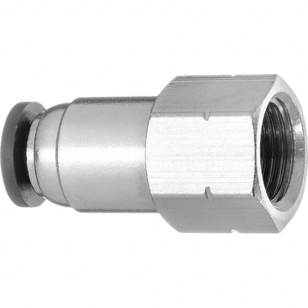 Value Collection - 5/32" OD, NPT Female, Nylon Push-to-Connect Female Connector - 150 Max psi, Black - Benchmark Tooling