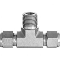 Value Collection - Metal Compression Tube Fittings Type: Male Branch Tee End Connections: Comp x Comp x MNPT - Benchmark Tooling