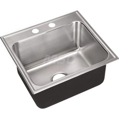 Just Manufacturing - Sinks; Type: Drop In Sink ; Outside Length: 21 (Inch); Outside Width: 19 (Inch); Outside Height: 10-1/2 (Inch); Inside Length: 14 (Inch); Inside Width: 10 (Inch) - Exact Industrial Supply