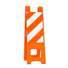 Barrier Parts & Accessories; Type: Sign Stand; Color: Orange; Height (Decimal Inch): 45.000000; Base Material: Polyethylene; Length (Inch): 3; Width (Inch): 13; Finish/Coating: Orange; For Use With: Indoor & Outdoor; Material: Plastic; Tape Color: Orange/