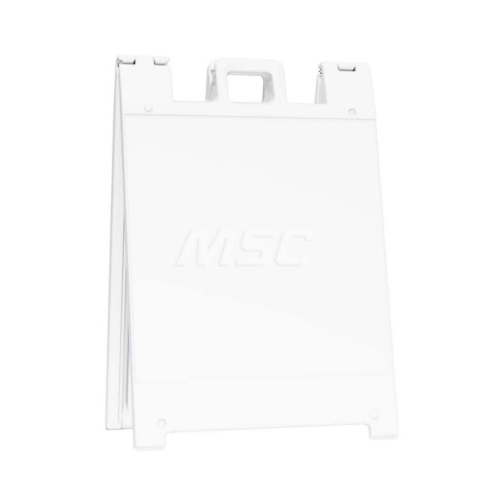 Barrier Parts & Accessories; Type: Sign Stand; Color: White; Height (Decimal Inch): 36.000000; Base Material: Polyethylene; Length (Inch): 3; Width (Inch): 25; Finish/Coating: White; For Use With: Indoor & Outdoor; Material: Plastic; For Use With: Indoor