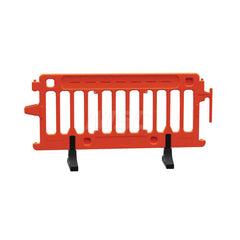 Folding Gates & Barricades; Type: Crowd Control Parade Barricade; Height (Inch): 39.5; Max Width (Inch): 21; Material: Plastic; Color: Orange; Additional Information: Comes with Recycled Rubber Feet; Sub-Brand: Crowdcade ™; Connected Length: 6 ft; Sign Si