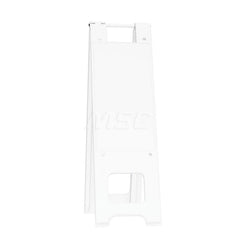 Barrier Parts & Accessories; Type: Sign Stand; Color: White; Height (Decimal Inch): 45.000000; Base Material: Polyethylene; Length (Inch): 3; Width (Inch): 13; Finish/Coating: White; For Use With: Indoor & Outdoor; Material: Plastic; For Use With: Indoor