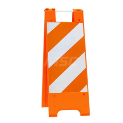 Barrier Parts & Accessories; Type: Sign Stand; Color: Orange; Height (Decimal Inch): 36.000000; Base Material: Polyethylene; Length (Inch): 3; Width (Inch): 13; Finish/Coating: Orange; For Use With: Indoor & Outdoor; Material: Plastic; Tape Color: Orange/