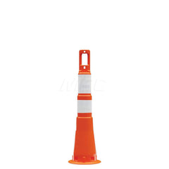 Traffic Barrels, Delineators & Posts; Type: Channelizing Cone; Material: Polyethylene; Reflective: Yes; Base Needed: Yes; Width (Inch): 7-3/4; Additional Information: Sheeting Grade: Diamond; Stripe Color: White; Dimensions: 28 in Without Handle; Stripe W