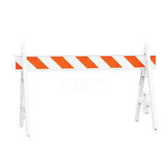 Traffic Barricades; Type: A-Frame; Barricade Height (Inch): 42; Material: Plastic; Barricade Width (Inch): 28; Reflective: Yes; Compliance: None; Color: White; Weight (Lb.): 5.0000; Top Panel Height (Inch): 8; Top Panel Width (Inch): 120