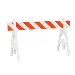 Traffic Barricades; Type: A-Frame; Barricade Height (Inch): 40; Material: Plastic; Barricade Width (Inch): 29; Reflective: Yes; Compliance: None; Color: White; Weight (Lb.): 6.0000; Top Panel Height (Inch): 8; Top Panel Width (Inch): 120; Additional Infor